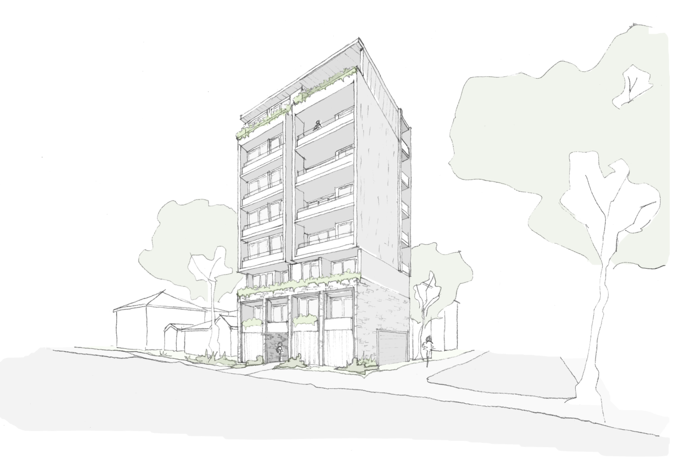 Architectural concept illustration of Advent Property's Bondi Junction apartment project